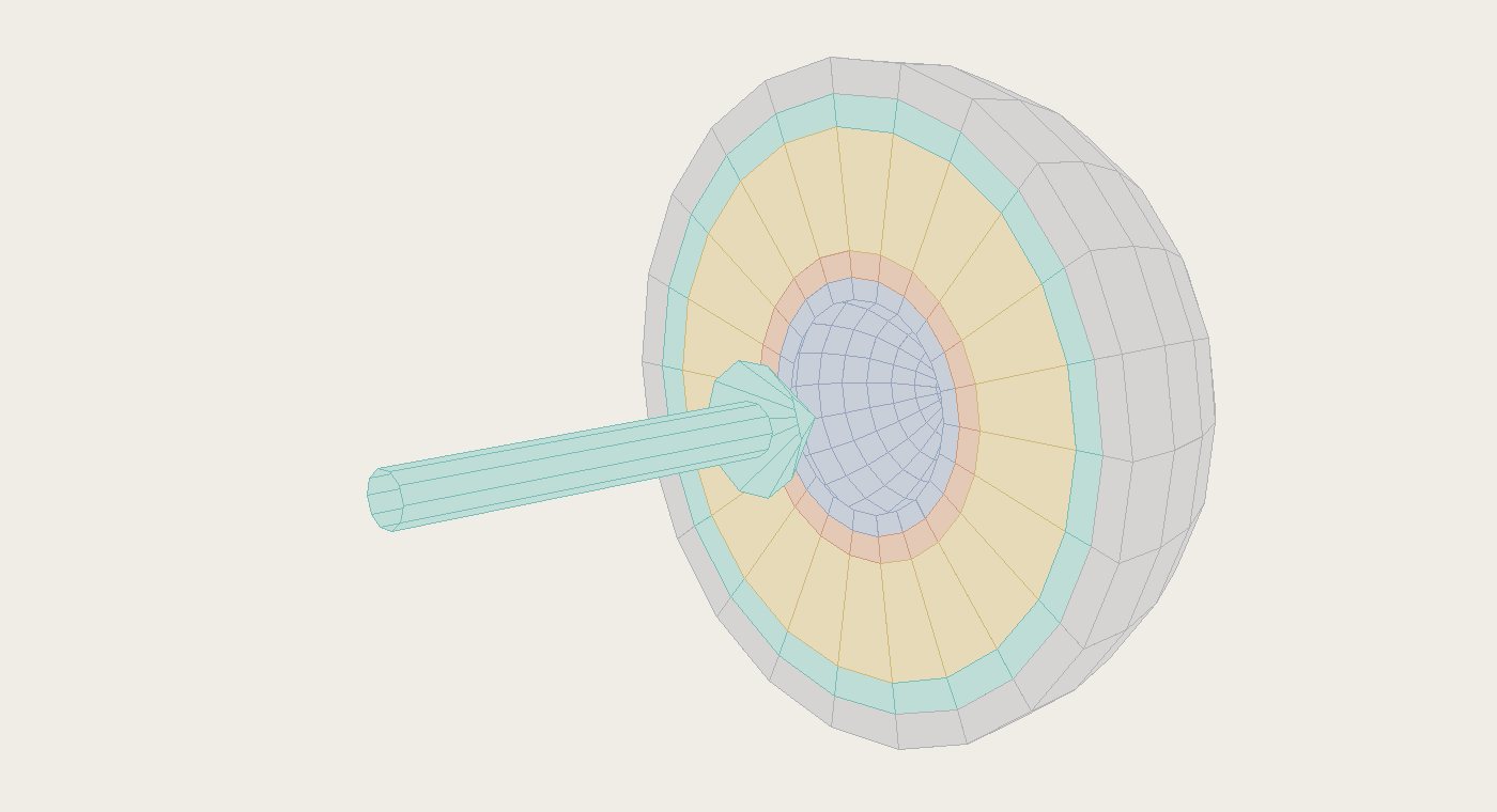 The assembly with the layers separated